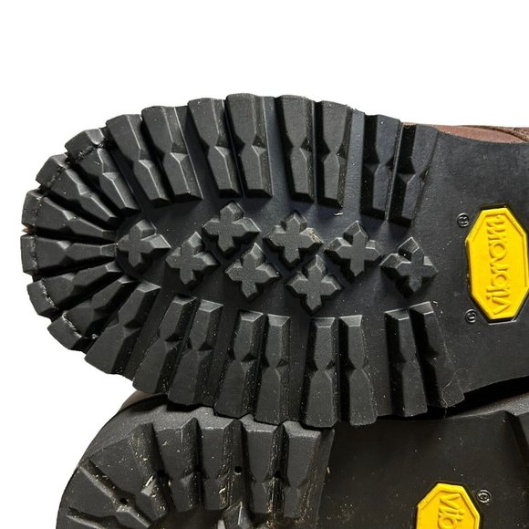 Chippewa Brown Leather Lace Up Vibram Sole Work Boot Shoes Mens Size 8 M Casual - Picture 13 of 16